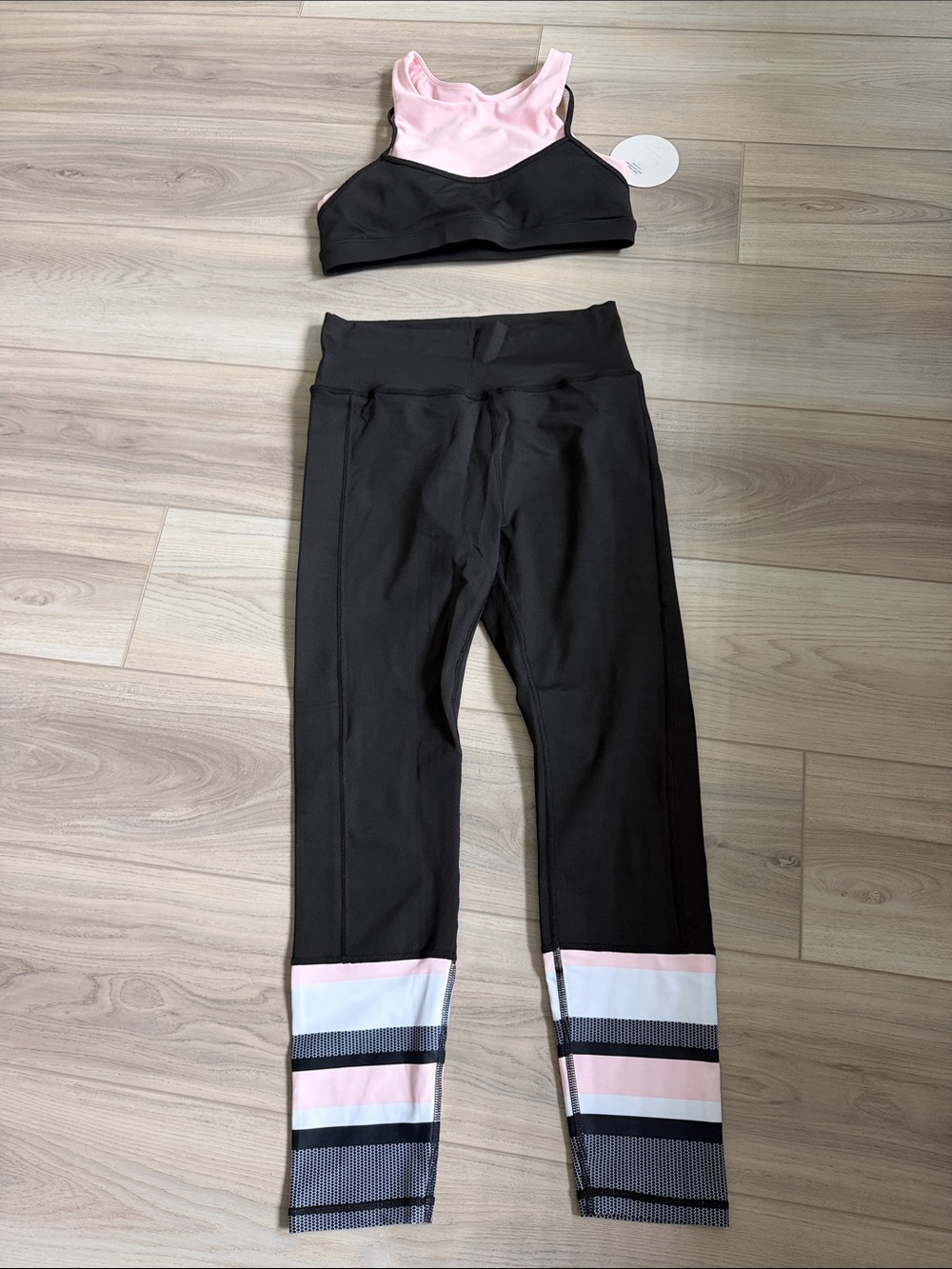 Sarah's Day x White Fox Pink and Black Workout Set